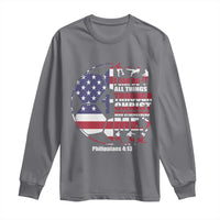 Christian Soccer Long Sleeve Shirt I Can Do All Things Through Christ Who Strengthens Me