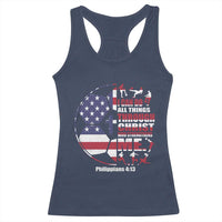 Christian Soccer Racerback Tank Top I Can Do All Things Through Christ Who Strengthens Me