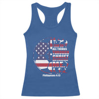 Christian Soccer Racerback Tank Top I Can Do All Things Through Christ Who Strengthens Me