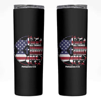 Christian Soccer Skinny Tumbler I Can Do All Things Through Christ Who Strengthens Me