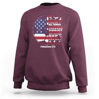 Christian Soccer Sweatshirt I Can Do All Things Through Christ Who Strengthens Me