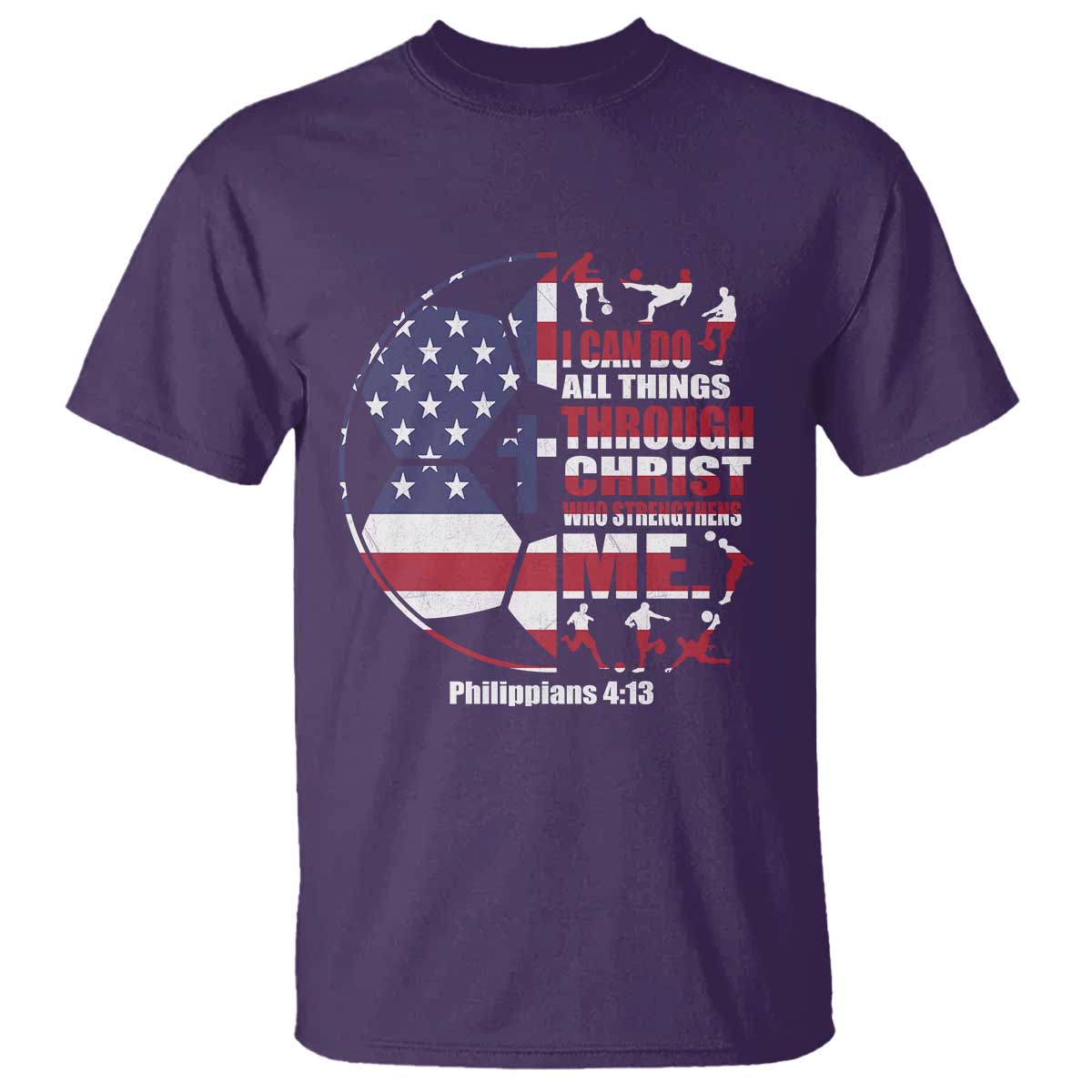 Christian Soccer T Shirt I Can Do All Things Through Christ Who Strengthens Me