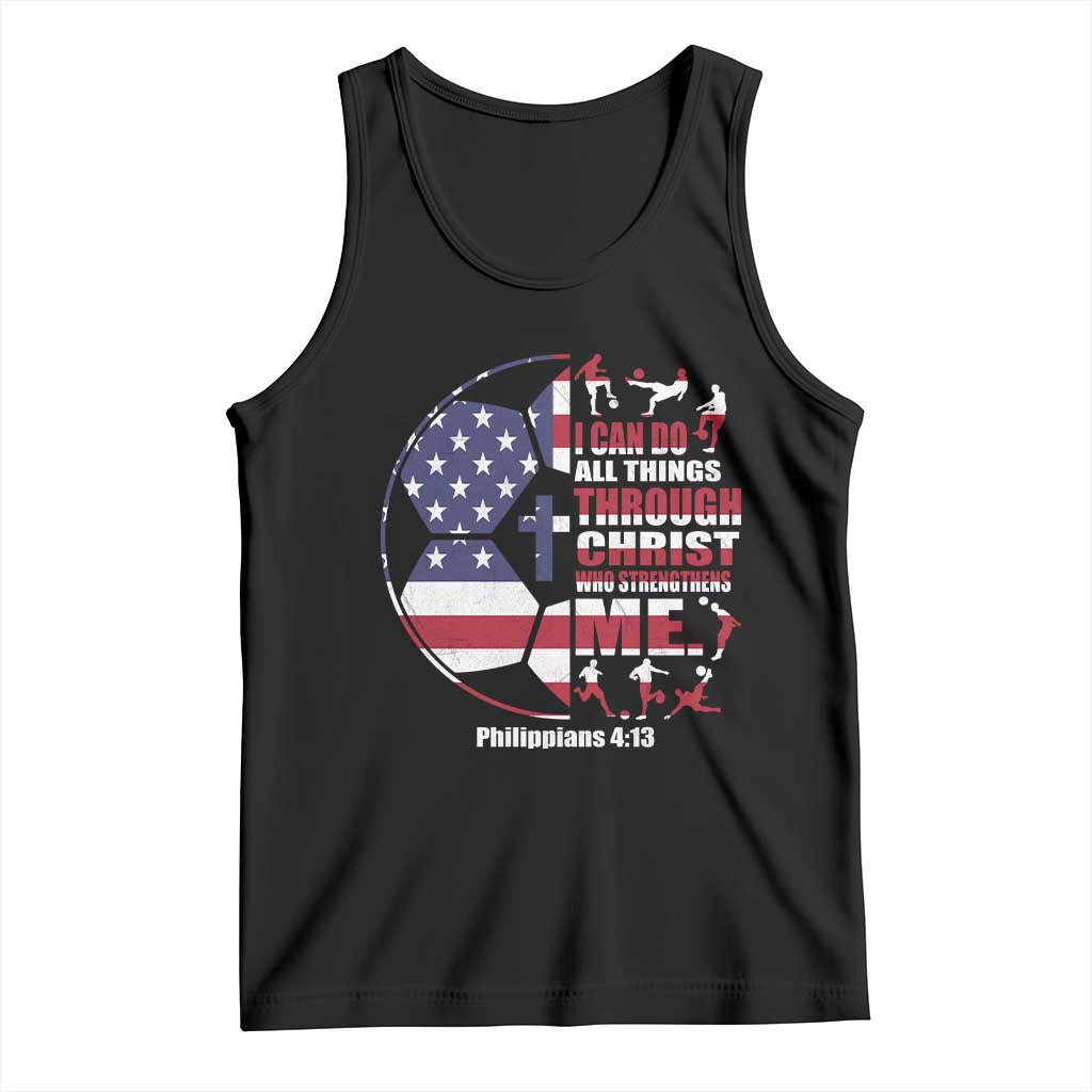 Christian Soccer Tank Top I Can Do All Things Through Christ Who Strengthens Me