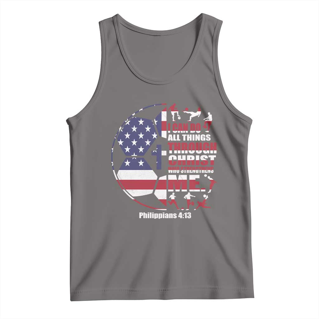 Christian Soccer Tank Top I Can Do All Things Through Christ Who Strengthens Me
