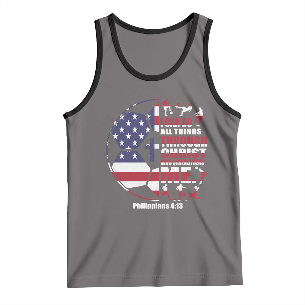 Christian Soccer Tank Top I Can Do All Things Through Christ Who Strengthens Me