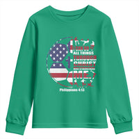 Christian Soccer Youth Sweatshirt I Can Do All Things Through Christ Who Strengthens Me
