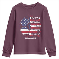Christian Soccer Youth Sweatshirt I Can Do All Things Through Christ Who Strengthens Me