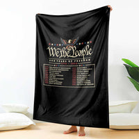 250 Year Timeline 1776 2026 Patriotic Historical Anniversary Throw Blanket