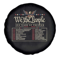 250 Year Timeline 1776 2026 Patriotic Historical Anniversary Spare Tire Cover