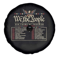 250 Year Timeline 1776 2026 Patriotic Historical Anniversary Spare Tire Cover