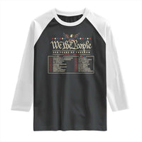 250 Year Timeline 1776 2026 Patriotic Historical Anniversary Raglan Shirt