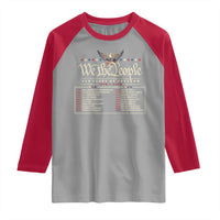 250 Year Timeline 1776 2026 Patriotic Historical Anniversary Raglan Shirt