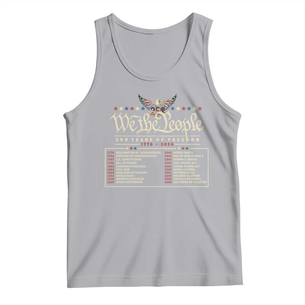 250 Year Timeline 1776 2026 Patriotic Historical Anniversary Tank Top