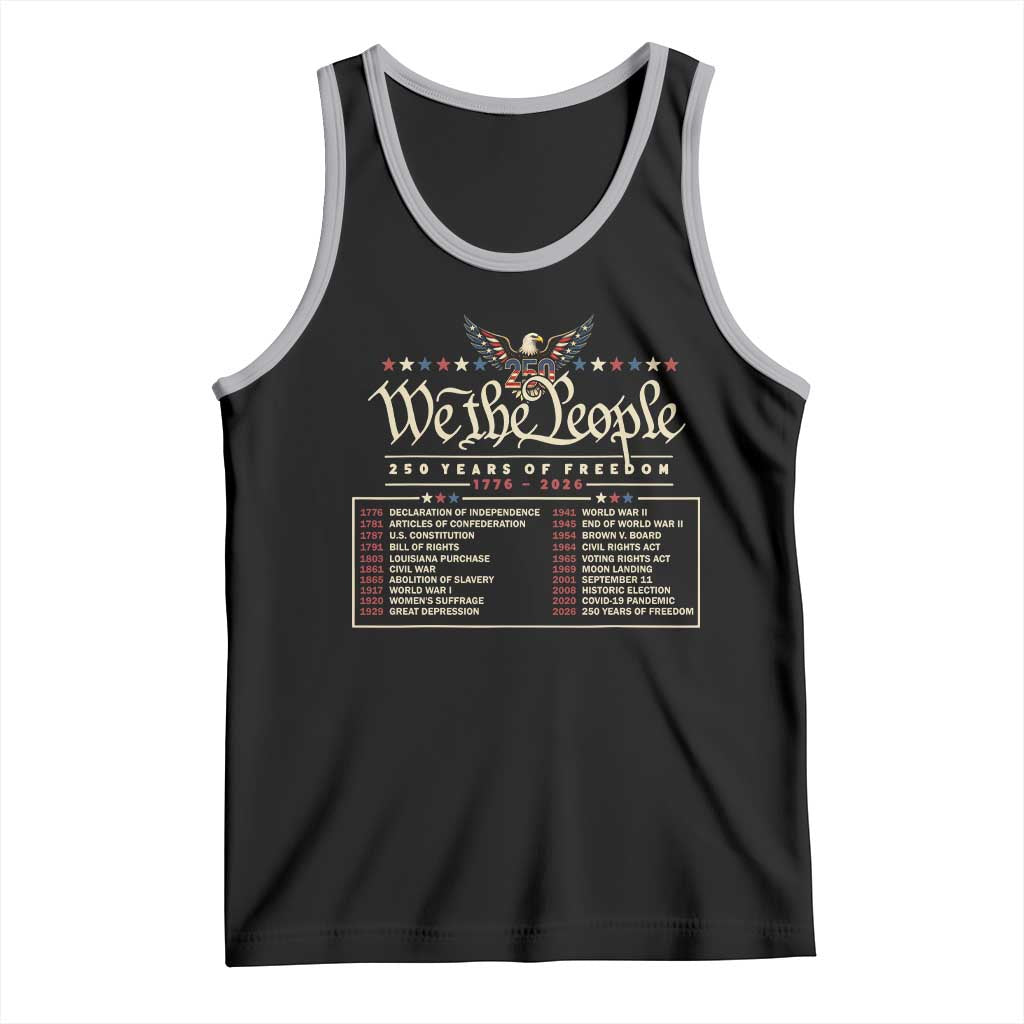 250 Year Timeline 1776 2026 Patriotic Historical Anniversary Tank Top