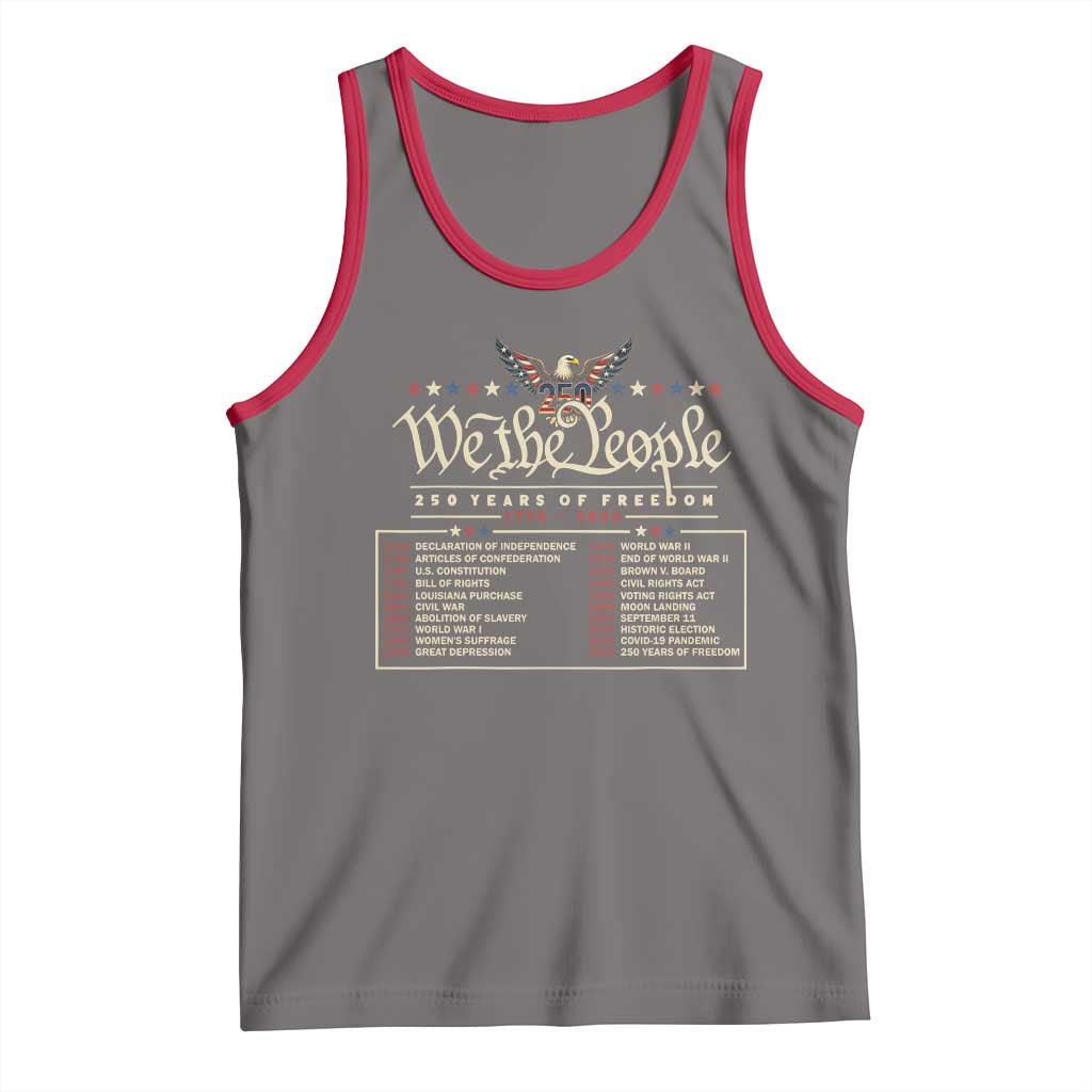 250 Year Timeline 1776 2026 Patriotic Historical Anniversary Tank Top