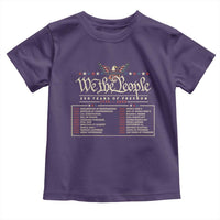 250 Year Timeline 1776 2026 Patriotic Historical Anniversary Toddler T Shirt