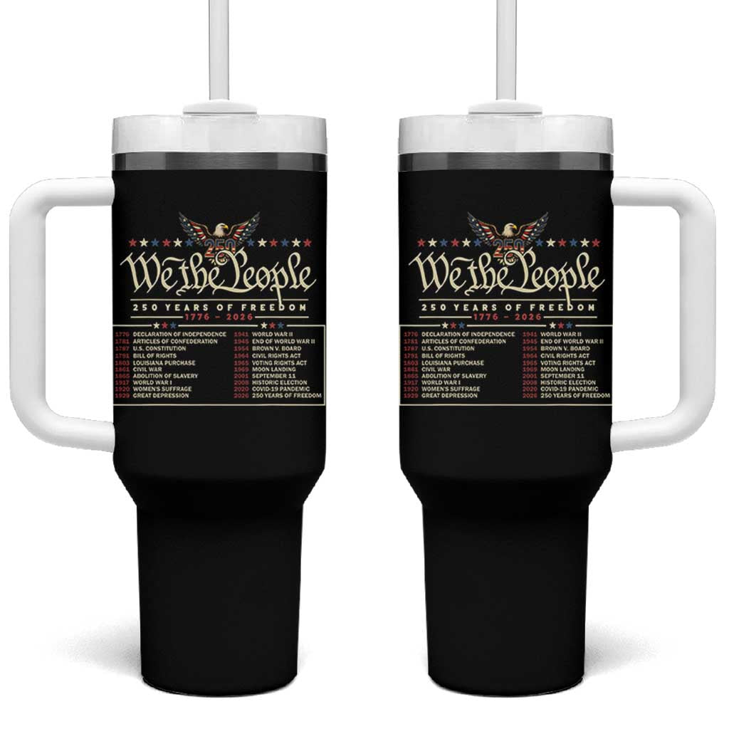 250 Year Timeline 1776 2026 Patriotic Historical Anniversary Tumbler With Handle