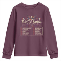 250 Year Timeline 1776 2026 Patriotic Historical Anniversary Youth Sweatshirt