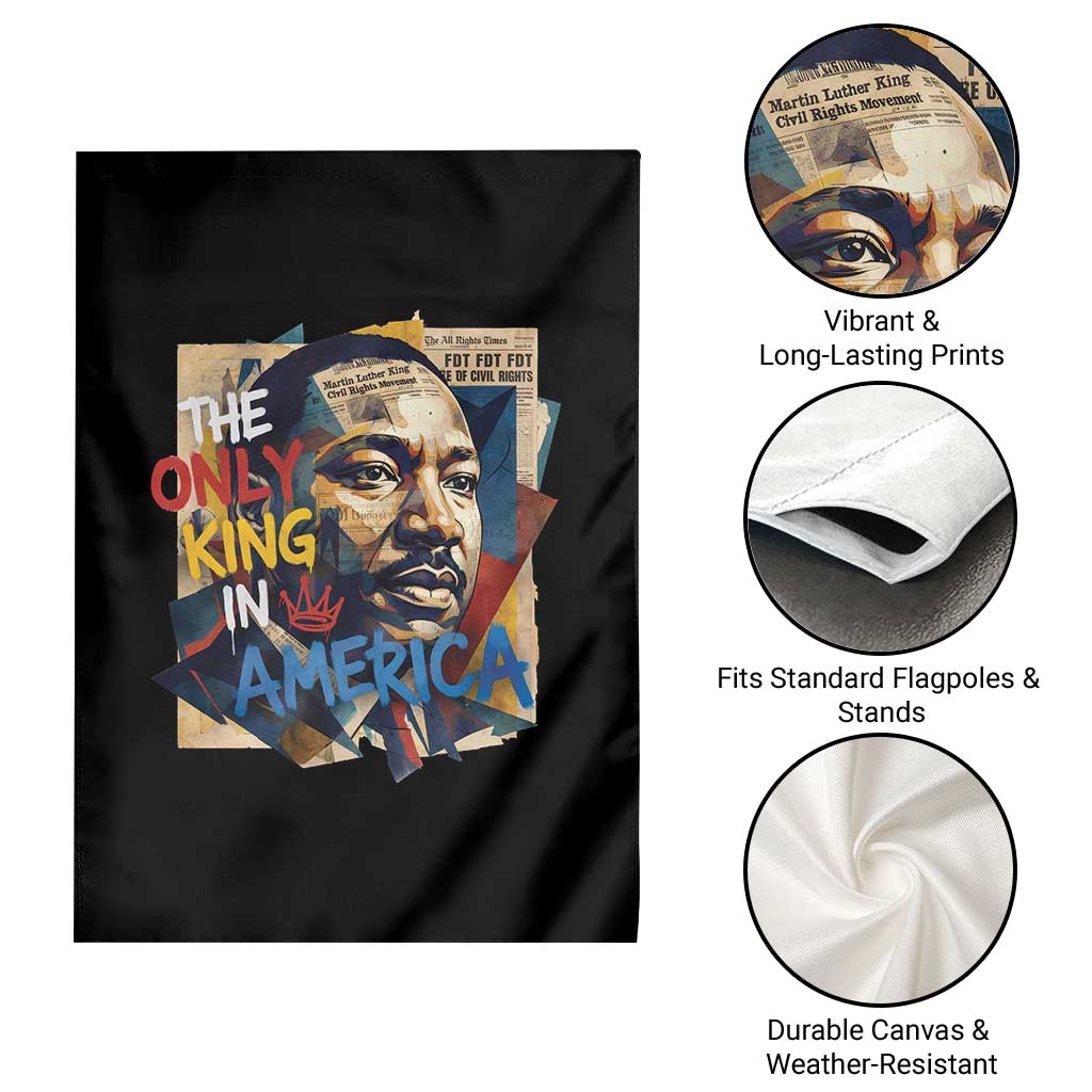 Martin Luther King Garden Flag The Only King In America No Kings Protest