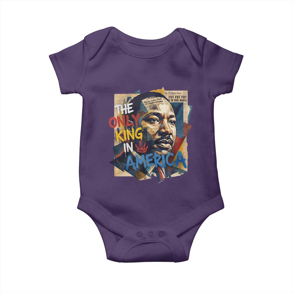 Martin Luther King Baby Onesie The Only King In America No Kings Protest