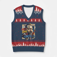 Martin Luther King V-Neck Knit Sweater Vest The Only King In America No Kings Protest