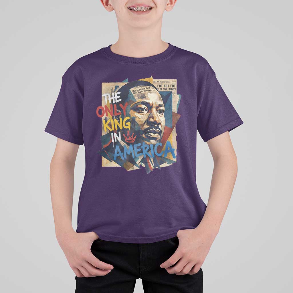 Martin Luther King T Shirt For Kid The Only King In America No Kings Protest