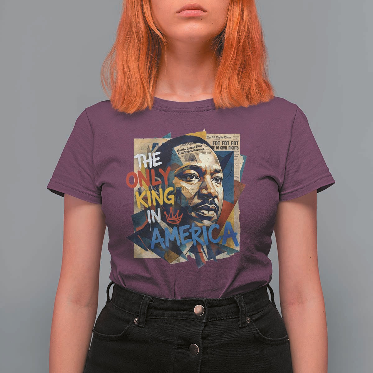 Martin Luther King T Shirt For Women The Only King In America No Kings Protest