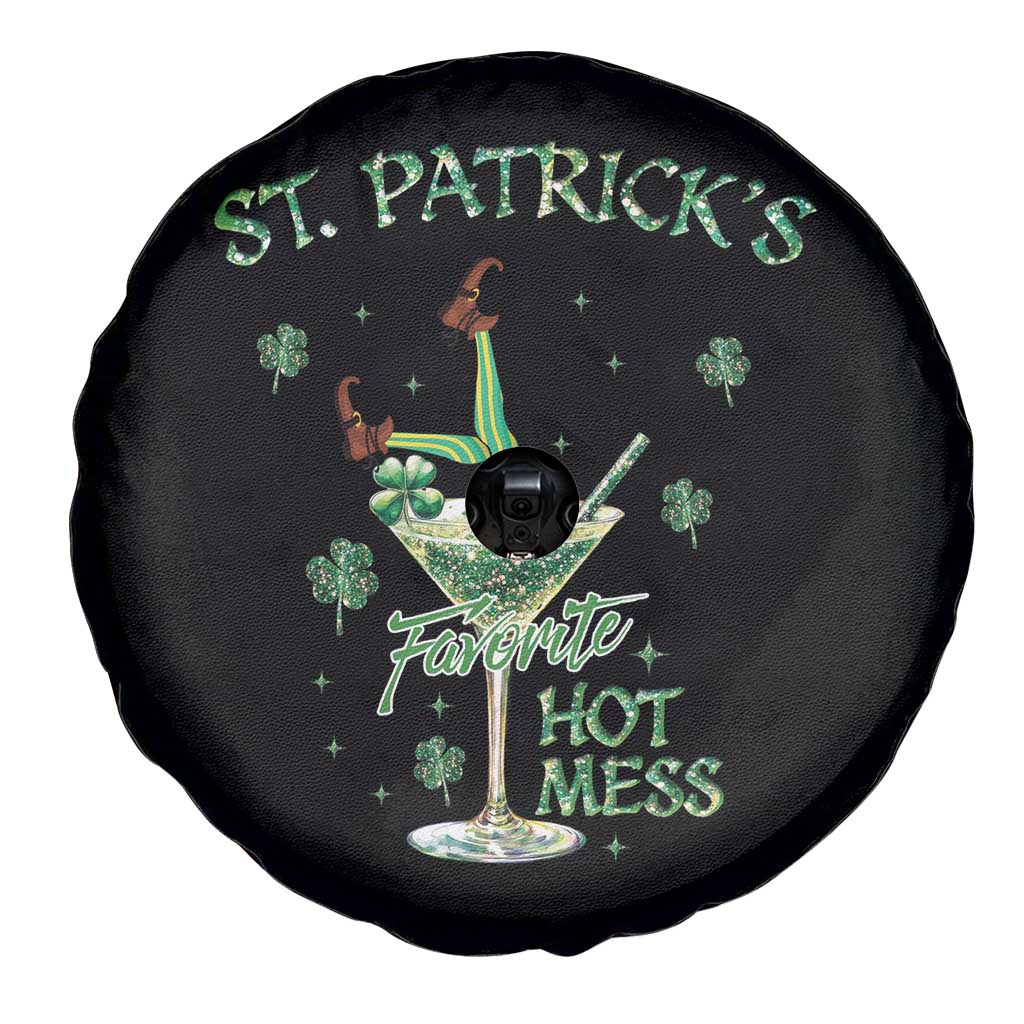 Funny St Patrick's Favorite Hot Mess Spare Tire Cover Drunk Leprechaun Cocktail