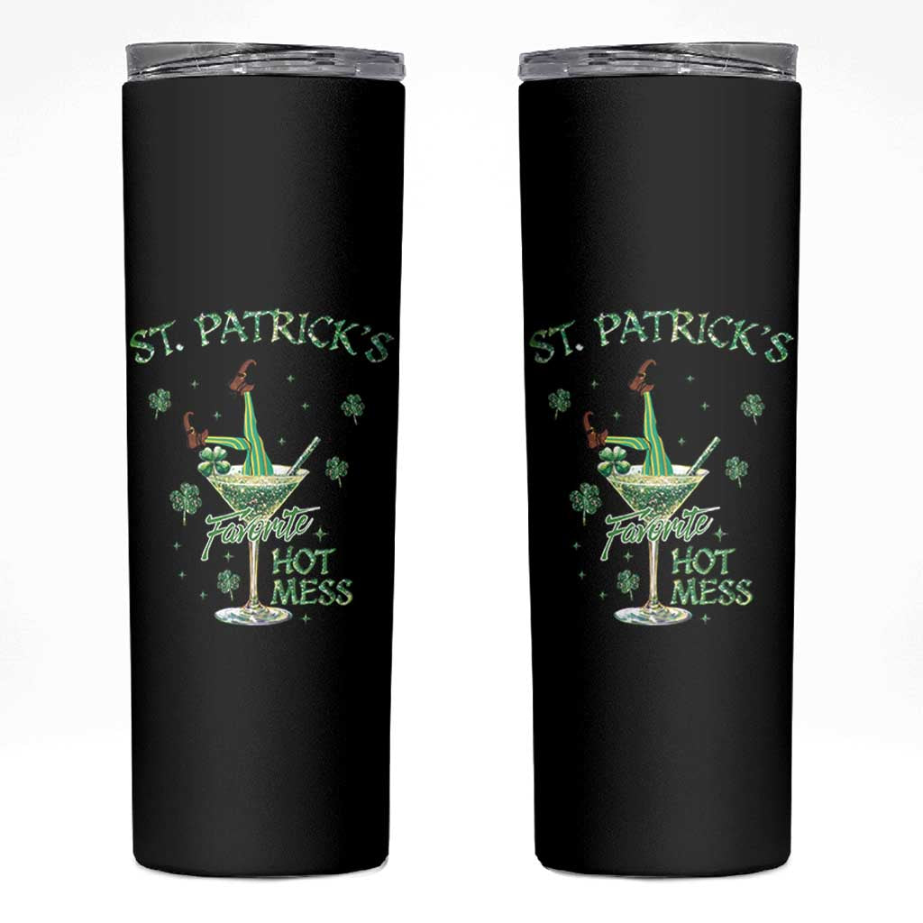 Funny St Patrick's Favorite Hot Mess Skinny Tumbler Drunk Leprechaun Cocktail - Wonder Print Shop