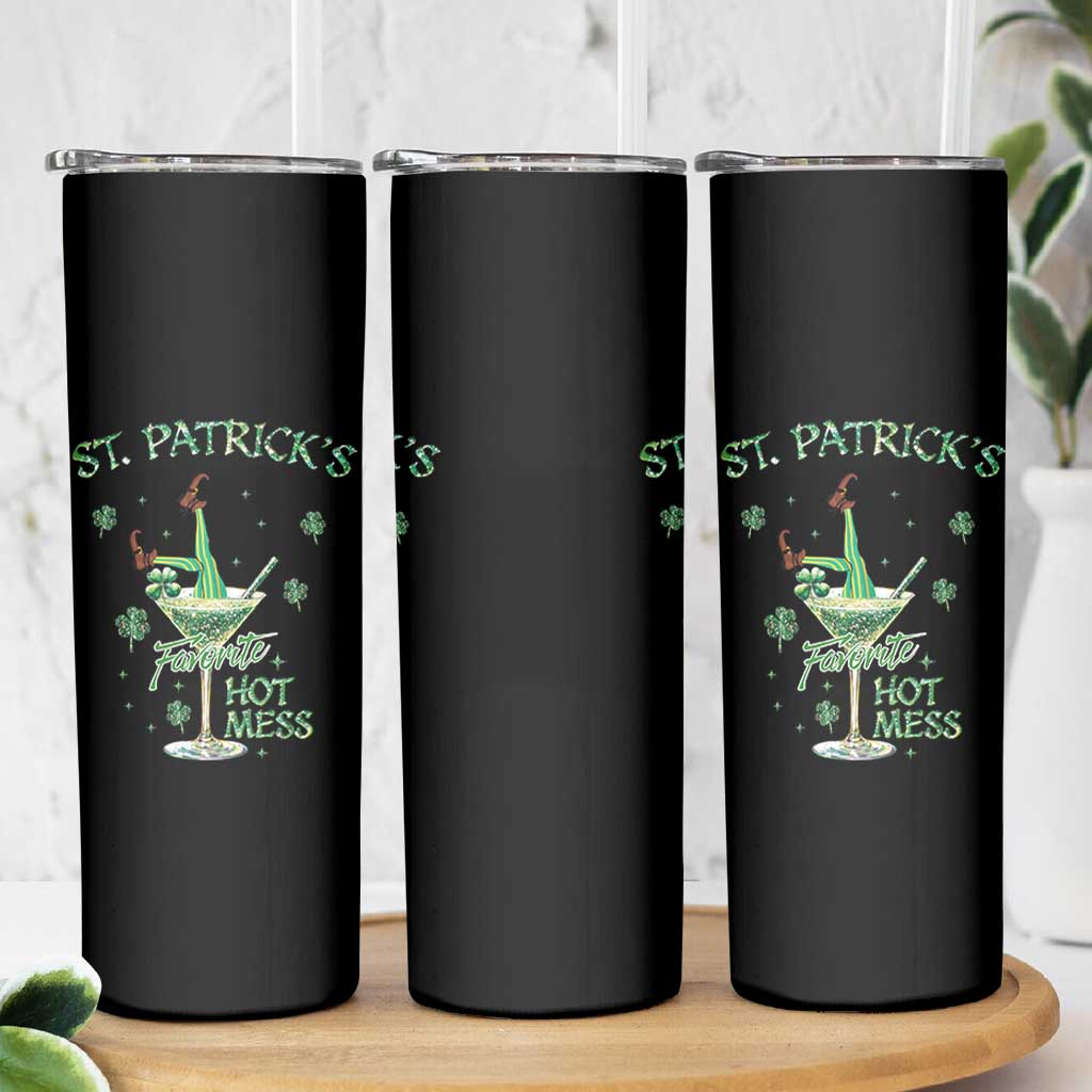 Funny St Patrick's Favorite Hot Mess Skinny Tumbler Drunk Leprechaun Cocktail - Wonder Print Shop