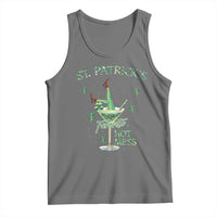 Funny St Patrick's Favorite Hot Mess Tank Top Drunk Leprechaun Cocktail