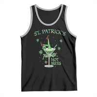 Funny St Patrick's Favorite Hot Mess Tank Top Drunk Leprechaun Cocktail