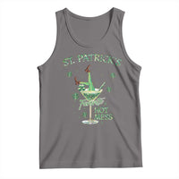 Funny St Patrick's Favorite Hot Mess Tank Top Drunk Leprechaun Cocktail