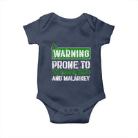 Funny Warning Prone To Shenanigans And Malarkey St Patrick's Day Baby Onesie