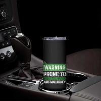 Funny Warning Prone To Shenanigans And Malarkey St Patrick's Day Skinny Tumbler