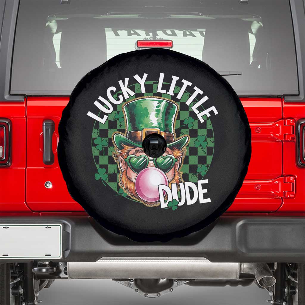 Funny St Patrick's Day Lucky Little Dude Spare Tire Cover Cute Leprechaun Shamrock