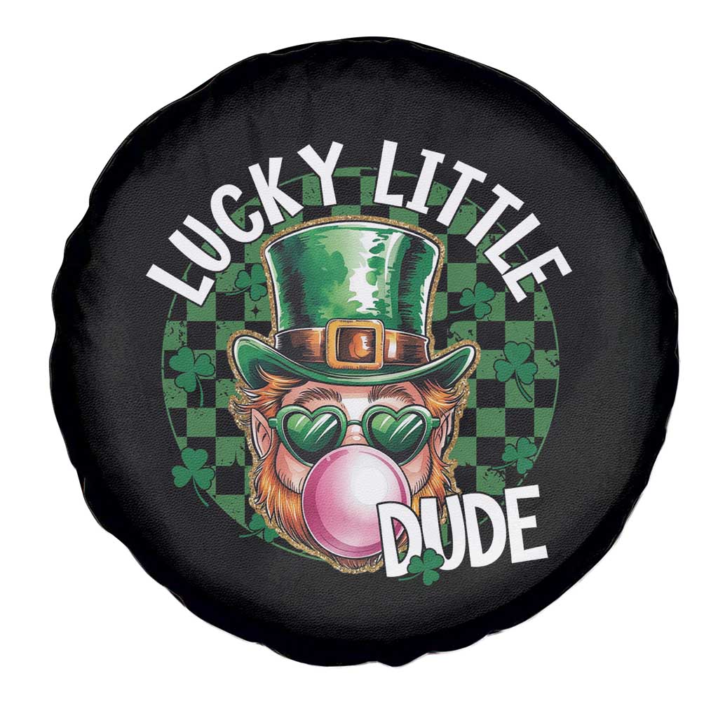 Funny St Patrick's Day Lucky Little Dude Spare Tire Cover Cute Leprechaun Shamrock