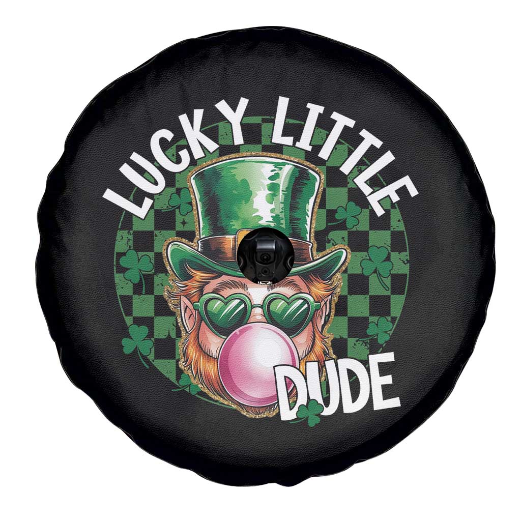 Funny St Patrick's Day Lucky Little Dude Spare Tire Cover Cute Leprechaun Shamrock