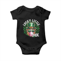 Funny St Patrick's Day Lucky Little Dude Baby Onesie Cute Leprechaun Shamrock