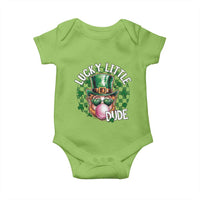 Funny St Patrick's Day Lucky Little Dude Baby Onesie Cute Leprechaun Shamrock