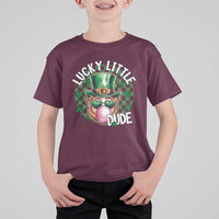 Funny St Patrick's Day Lucky Little Dude T Shirt For Kid Cute Leprechaun Shamrock