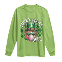 Funny St Patrick's Day Lucky Little Dude Long Sleeve Shirt Cute Leprechaun Shamrock