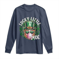 Funny St Patrick's Day Lucky Little Dude Long Sleeve Shirt Cute Leprechaun Shamrock