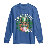 Funny St Patrick's Day Lucky Little Dude Long Sleeve Shirt Cute Leprechaun Shamrock