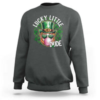 Funny St Patrick's Day Lucky Little Dude Sweatshirt Cute Leprechaun Shamrock