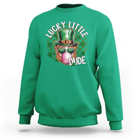 Funny St Patrick's Day Lucky Little Dude Sweatshirt Cute Leprechaun Shamrock
