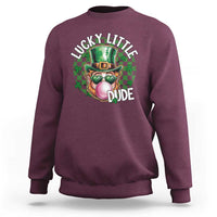 Funny St Patrick's Day Lucky Little Dude Sweatshirt Cute Leprechaun Shamrock