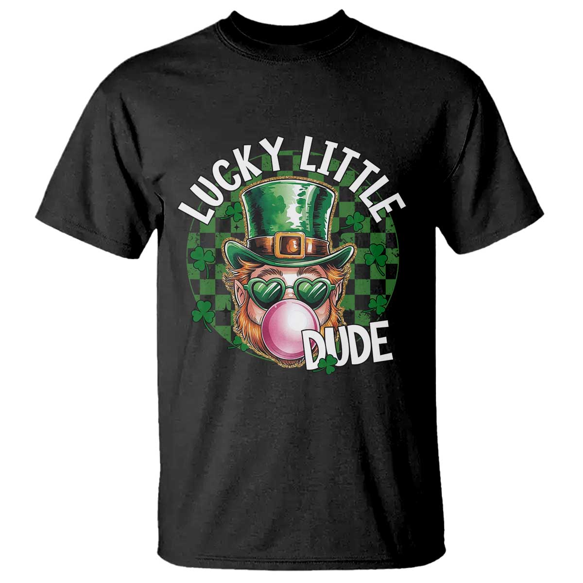 Funny St Patrick's Day Lucky Little Dude T Shirt Cute Leprechaun Shamrock