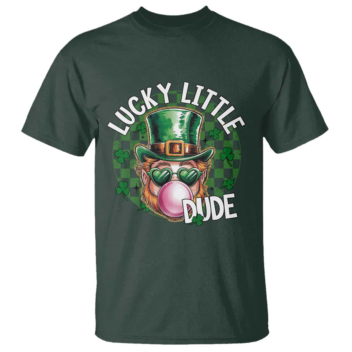 Funny St Patrick's Day Lucky Little Dude T Shirt Cute Leprechaun Shamrock
