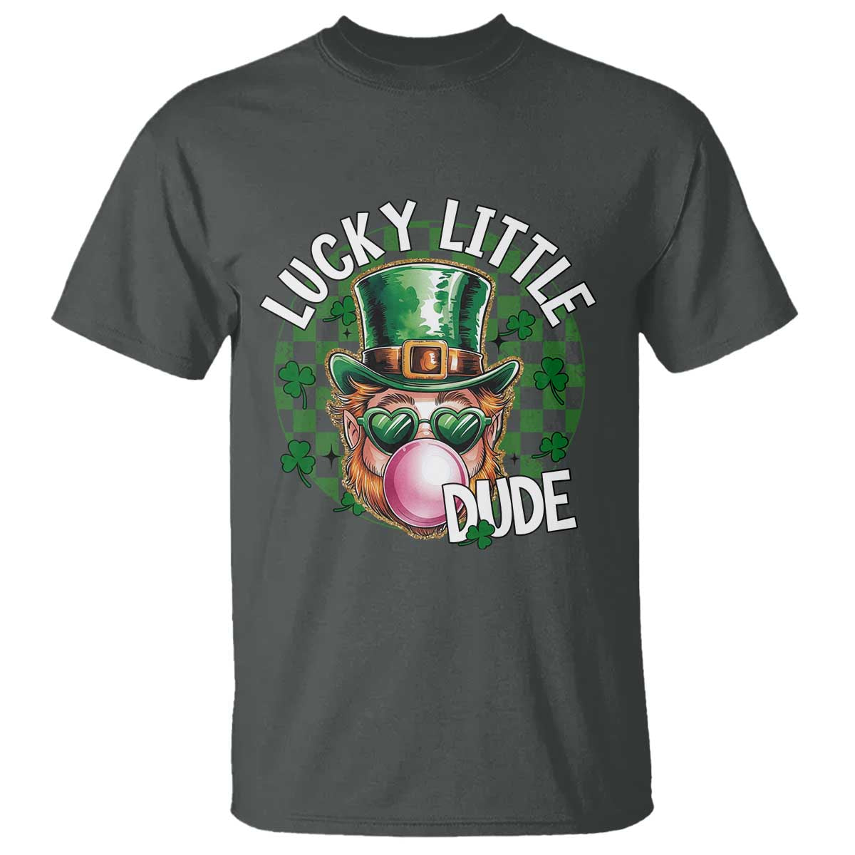 Funny St Patrick's Day Lucky Little Dude T Shirt Cute Leprechaun Shamrock